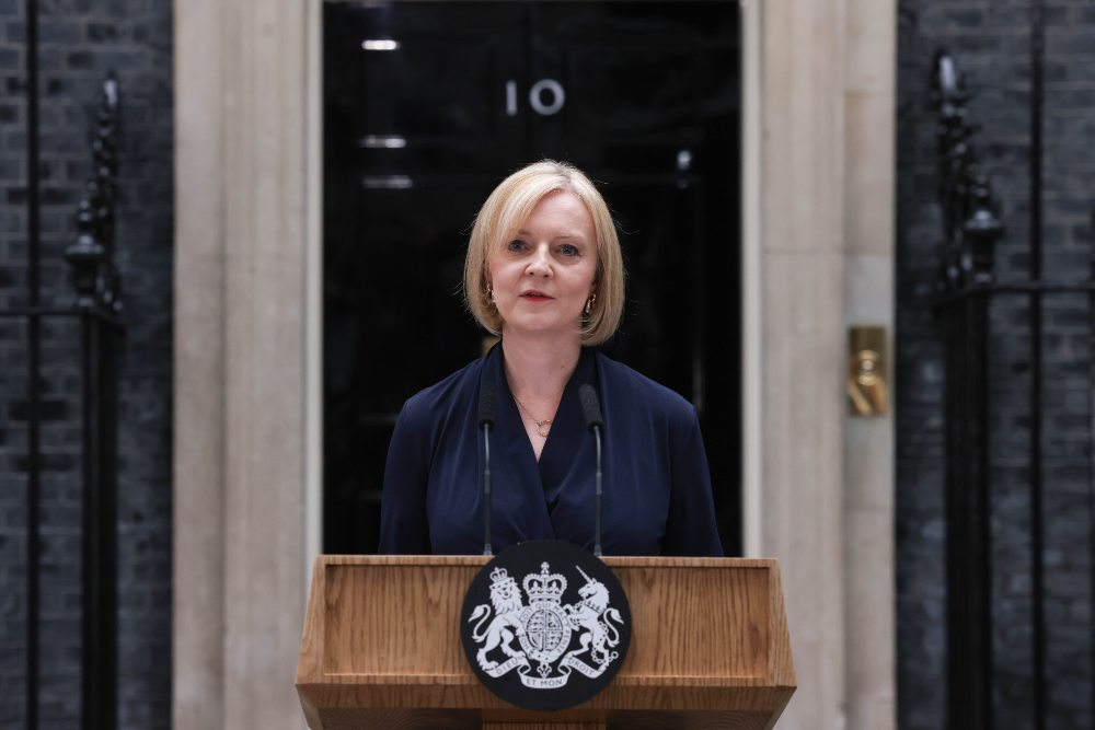 PM LIZ TRUSS CANCELS POLICY, UK CORPORATE TAXES RISE NEXT YEAR